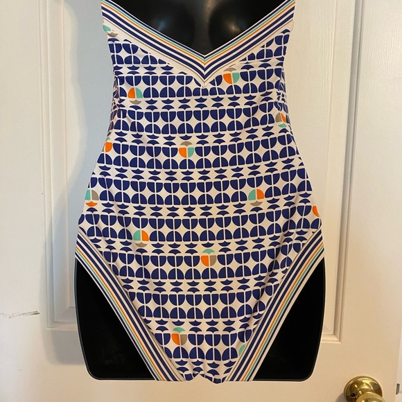 “TRINA TURK” Geometric Halter Tie Swimsuit - Picture 9 of 10